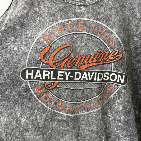 VTG 1995 Harley Davidson Sturgis Rally Graphic Motorcycle Tank T-shirt XXL Y2k - Picture 5 of 11